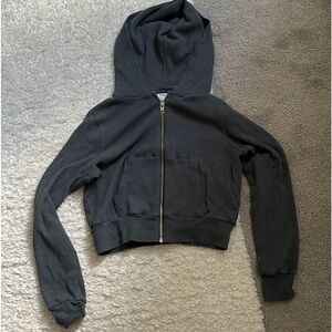 Aritzia TNA Waffle Zip Hoodie